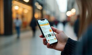 Customer browsing grocery app
