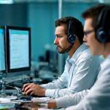 Quality assurance team testing software
